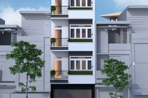 Hoàn thiện công trình nhà lô phố kết hợp kinh doanh kính mắt 8 tầng ở Lê Duẩn