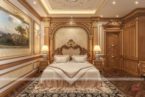 Dự án cải tạo nội thất phòng ngủ tân cổ điển sang trọng, đẳng cấp với gỗ gõ đỏ tại Sơn Tây
