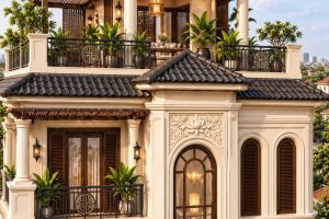 Mẫu biệt thự Indochine 128m² đẹp mê hoặc giữa lòng Hưng Yên