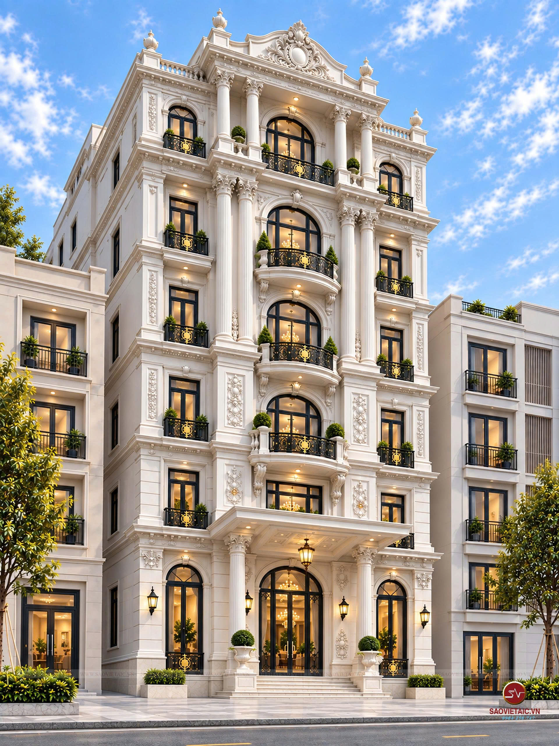 Mẫu nhà phố tân cổ điển 187m² tại Ninh Bình – Tinh hoa kiến trúc châu Âu