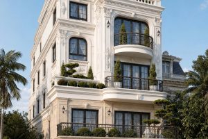 Mẫu nhà phố tân cổ điển 5 tầng tại Hoài Đức – Bản giao hưởng kiến trúc vượt thời gian